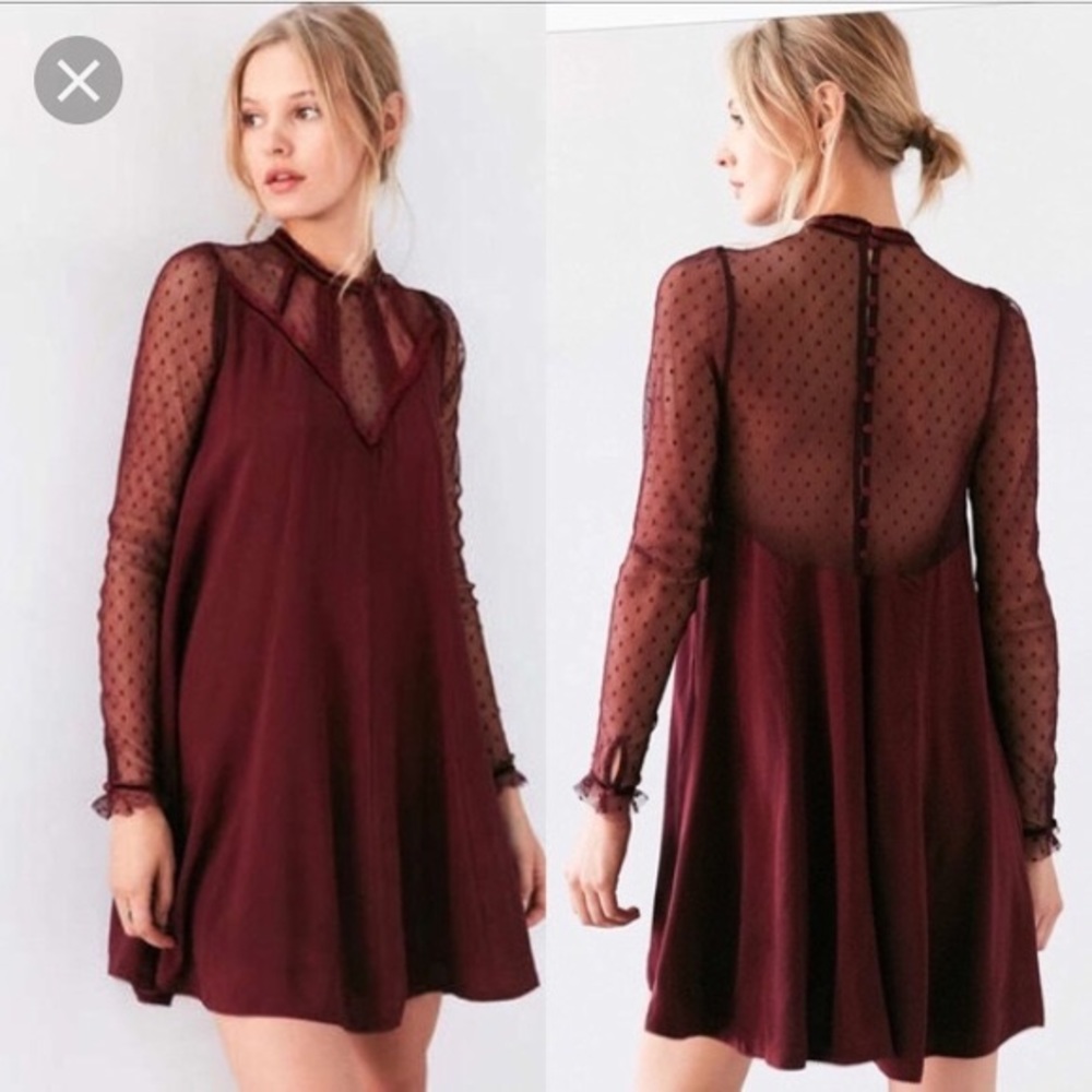 3/ $50 Kimchi Blue Lace Long Sleeve Mini Dress